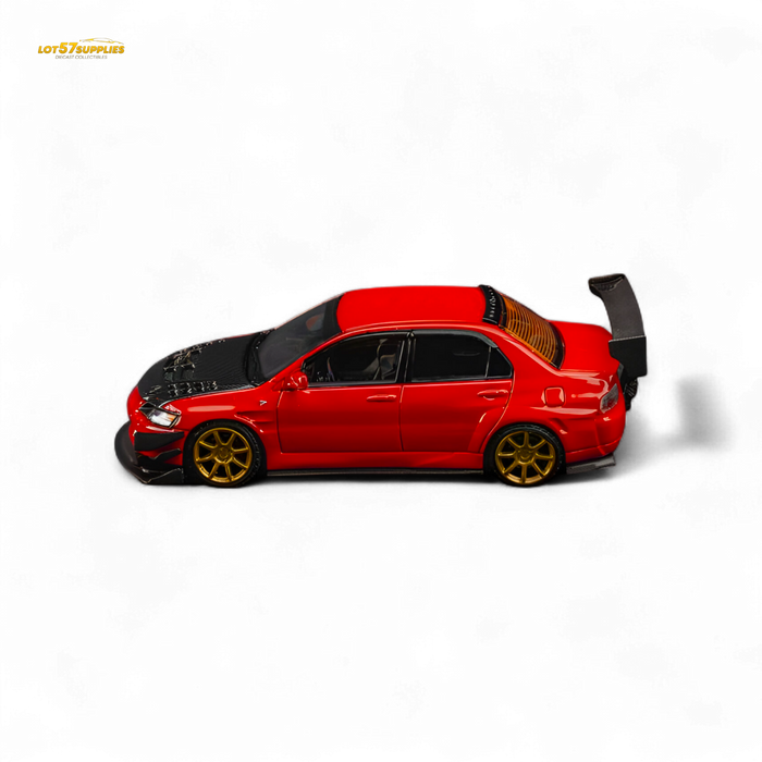 Findclassically Mitsubishi Lancer 9th Gen Red Carbon Hood 1:64 - for just $36.99! 