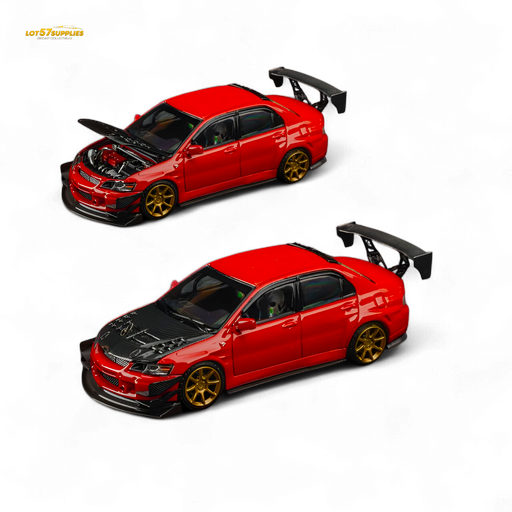 Findclassically Mitsubishi Lancer 9th Gen Red Carbon Hood 1:64 - for just $36.99! 
