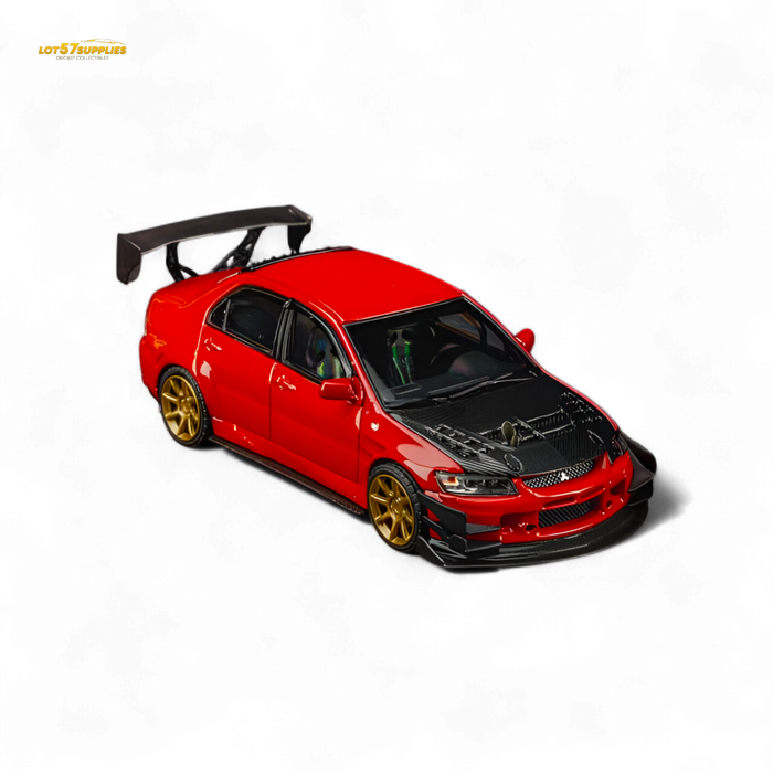 Findclassically Mitsubishi Lancer 9th Gen Red Carbon Hood 1:64 - for just $36.99! 