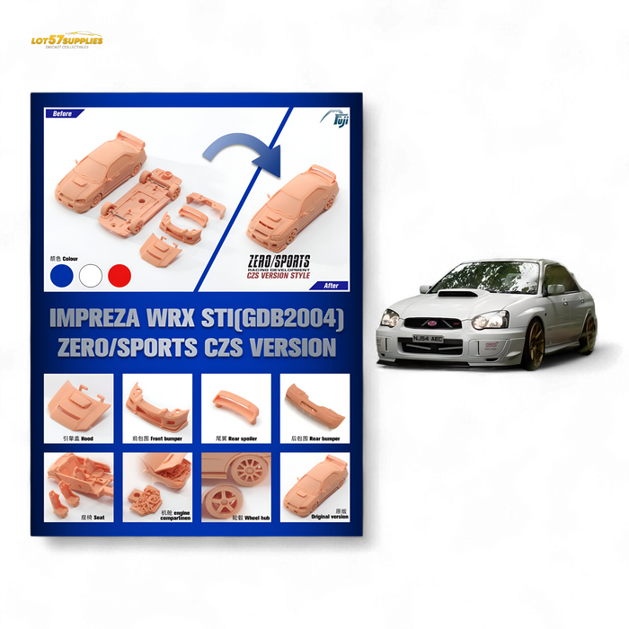 (Pre-Order) Fuji Impreza WRX STi Blobeye White 1:64 - for just $44.99! 