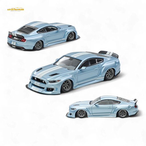 Liberty 64 Mustang Widebody Kit Ice Blue 1:64 - for just $34.99! 