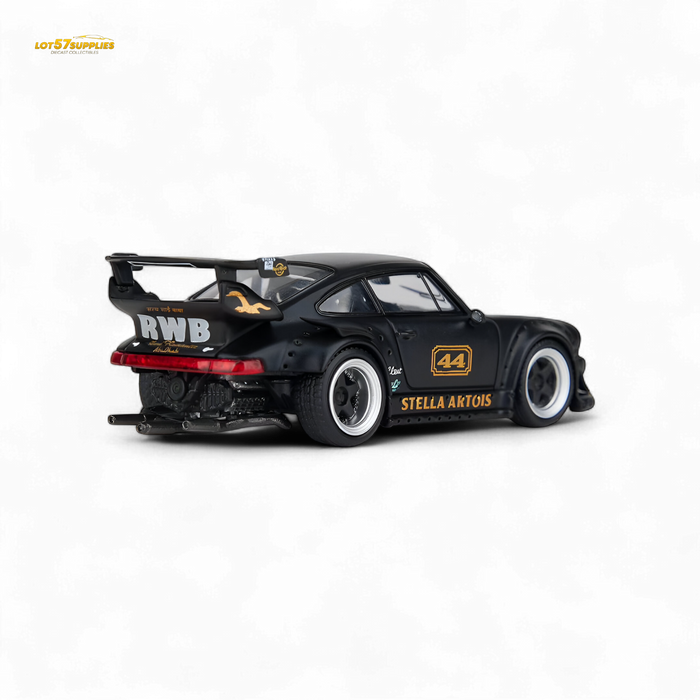 Model Model Porsche RWB 993 Stella Artois #44 Matte Black 1:64 - for just $26.99! 