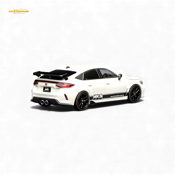 Motorhelix Honda Civic Type R FL5 HKS White 1:64 - for just $32.99! 