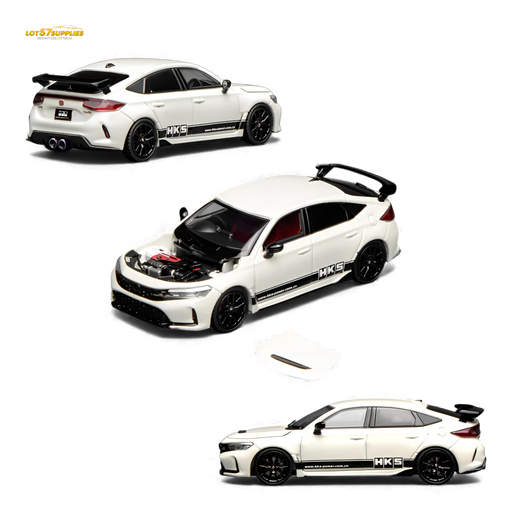 Motorhelix Honda Civic Type R FL5 HKS White 1:64 - for just $32.99! 
