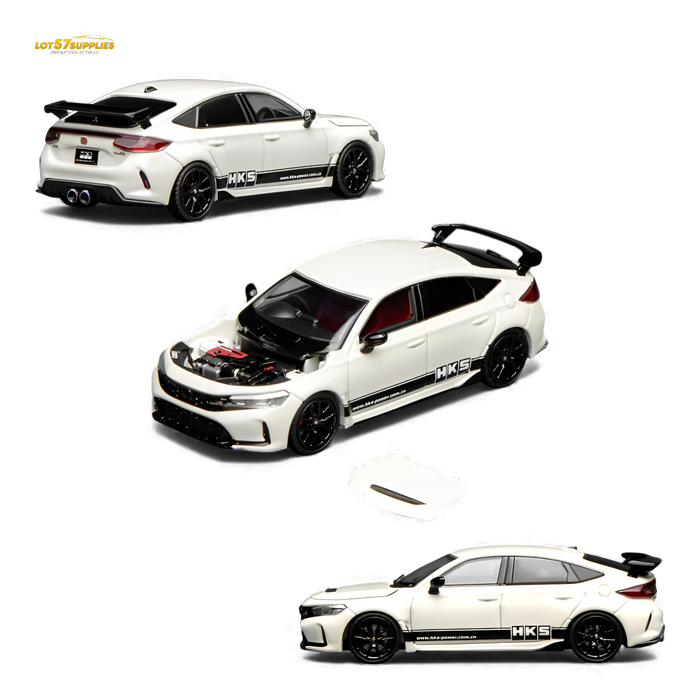 Motorhelix Honda Civic Type R FL5 HKS White 1:64 - for just $32.99! 
