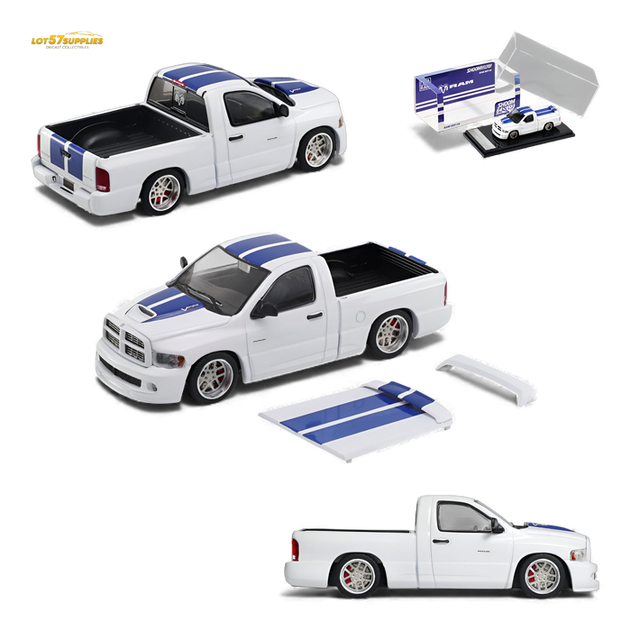 GCD Dodge RAM SRT-10 White Blue Stripe 1:64 - for just $34.99! 