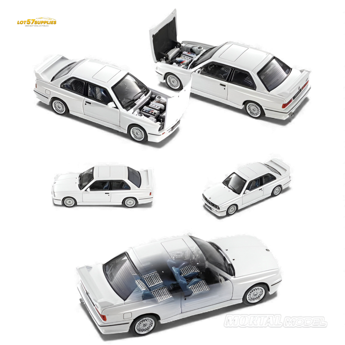 Mortal BMW E30 M3 Sedan Pearl White 1:64 - for just $39.99! 