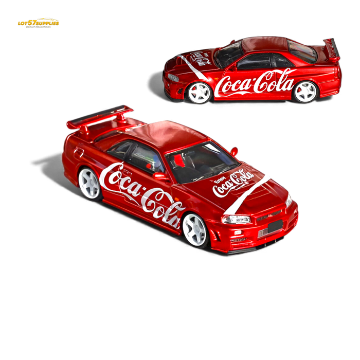 Fuji Nissan Skyline R34 GT-R Nismo Z-Tune Coca Cola 1:64 - for just $34.99! 