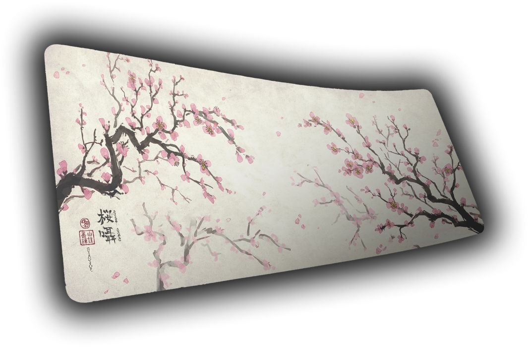 "Whispers of Sakura" — Cherry Blossom Deskmat - for just $49.95! 
