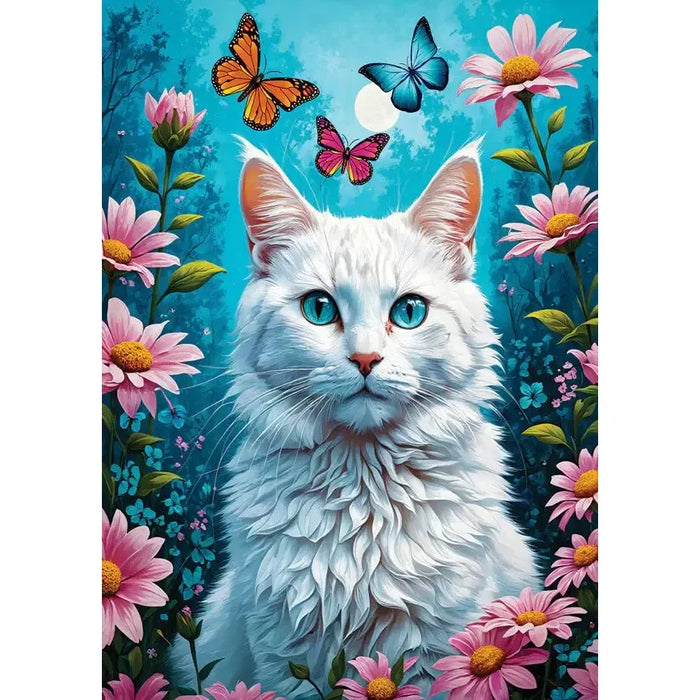 White Cat 1000 Piece Jigsaw Puzzle Enjoy - for just $24.99! 