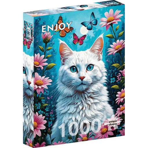 White Cat 1000 Piece Jigsaw Puzzle Enjoy - for just $24.99! 
