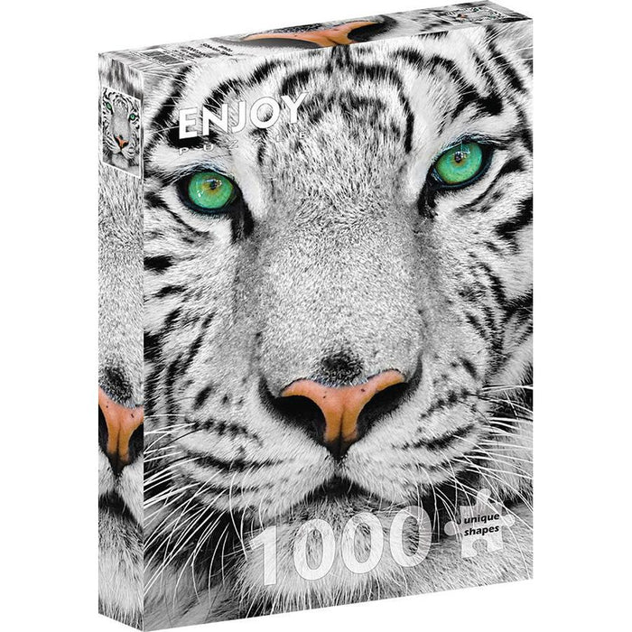 White Siberian Tiger 1000 Piece Jigsaw Puzzle Enjoy - for just $24.99! 