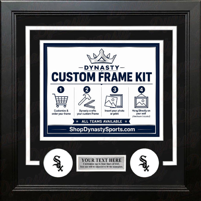 Chicago White Sox Custom MLB Baseball 11x14 Picture Frame Kit (Multiple Colors) - for just $47.99! 