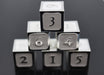 6 piece Metal D6's - White and Silver - for just $29.99! 