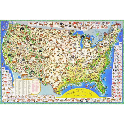 Wildlife Map 2000 Piece Jigsaw Puzzle NYPC - for just $34.99! 