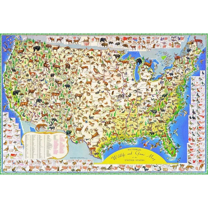 Wildlife Map 2000 Piece Jigsaw Puzzle NYPC - for just $34.99! 