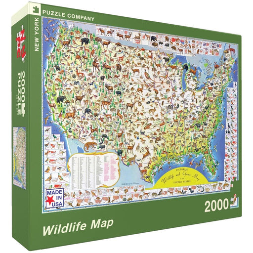 Wildlife Map 2000 Piece Jigsaw Puzzle NYPC - for just $34.99! 