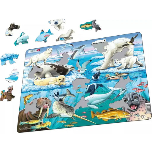 Wildlife On & Around an Arctic Iceberg 75 Piece Tray Jigsaw Puzzle Larsen - for just $11.99! 