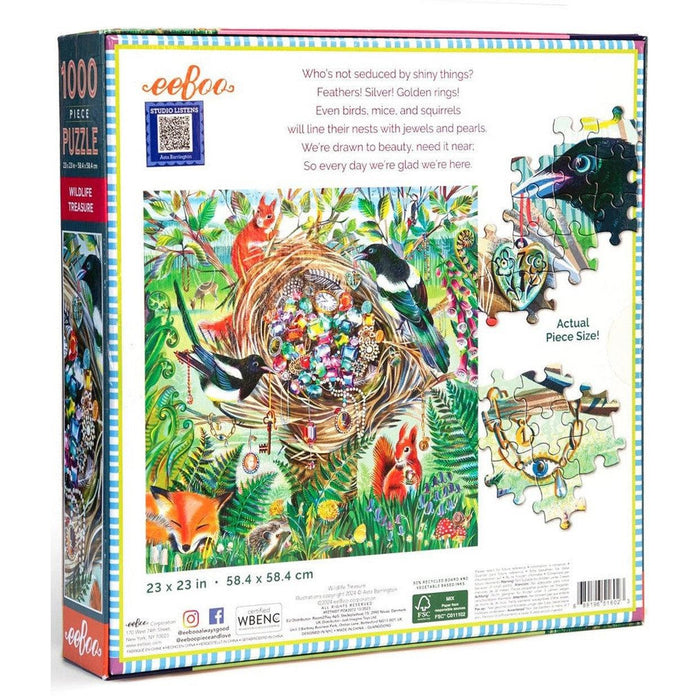 Wildlife Treasure 1000 Piece Jigsaw Puzzle eeBoo - for just $26.99! 