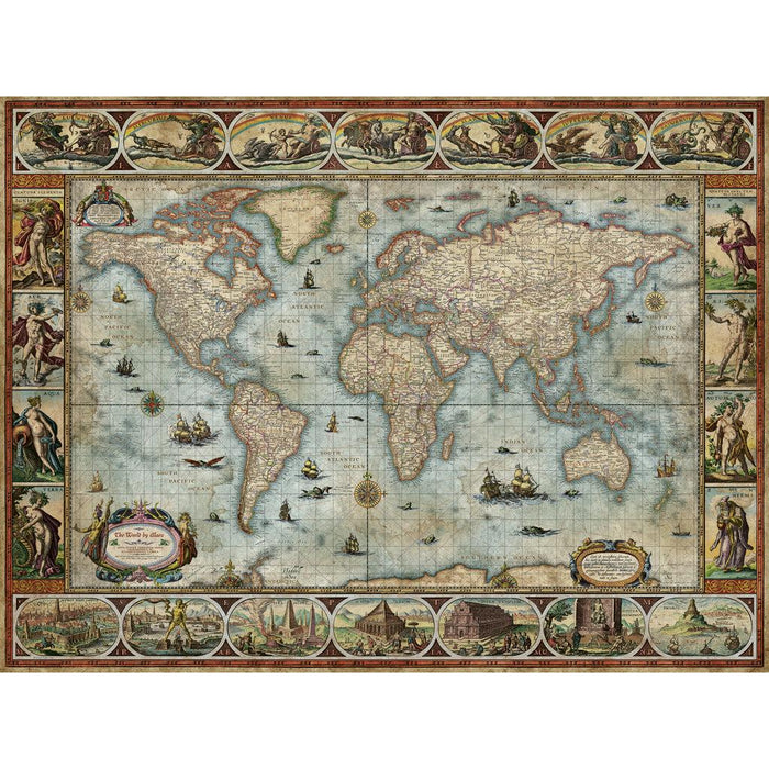 Willem Blaeu World Map Art 1500 Piece Jigsaw Puzzle Heye - for just $39.99! 