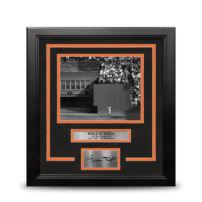 Willie Mays The Catch New York Giants 8" x 10" Framed Baseball Photo with Engraved Autograph - for just $79.99! 