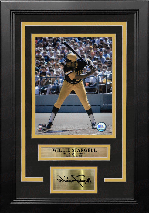 Willie Stargell in Action Pittsburgh Pirates 8" x 10" Framed Baseball Photo with Engraved Autograph - for just $79.99! 