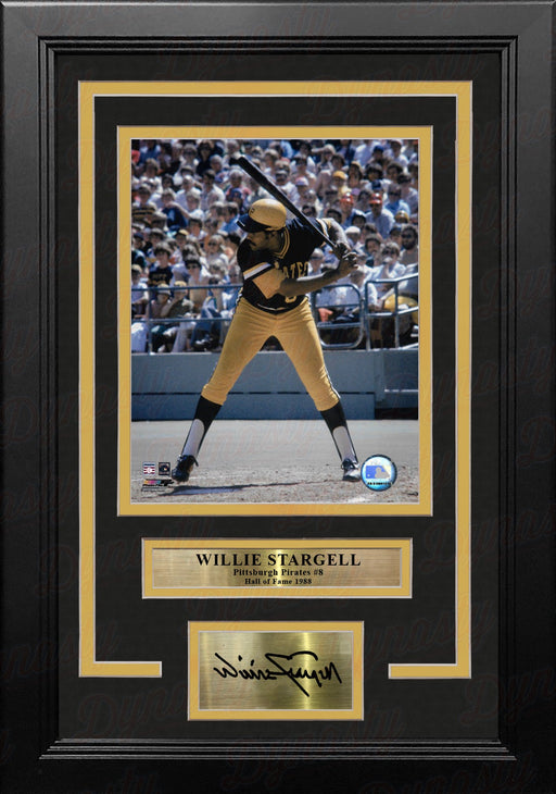 Willie Stargell in Action Pittsburgh Pirates 8" x 10" Framed Baseball Photo with Engraved Autograph - for just $79.99! 