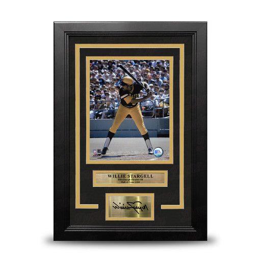 Willie Stargell in Action Pittsburgh Pirates 8" x 10" Framed Baseball Photo with Engraved Autograph - for just $79.99! 