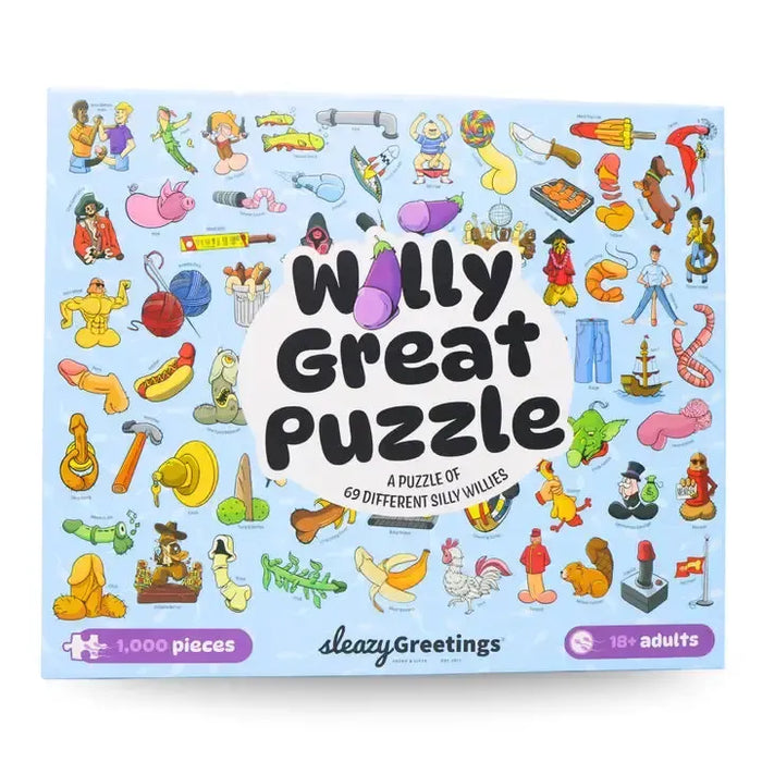 Willy Great Puzzle 1000 Piece Jigsaw Puzzle Sleazy Greetings - for just $25.99! 