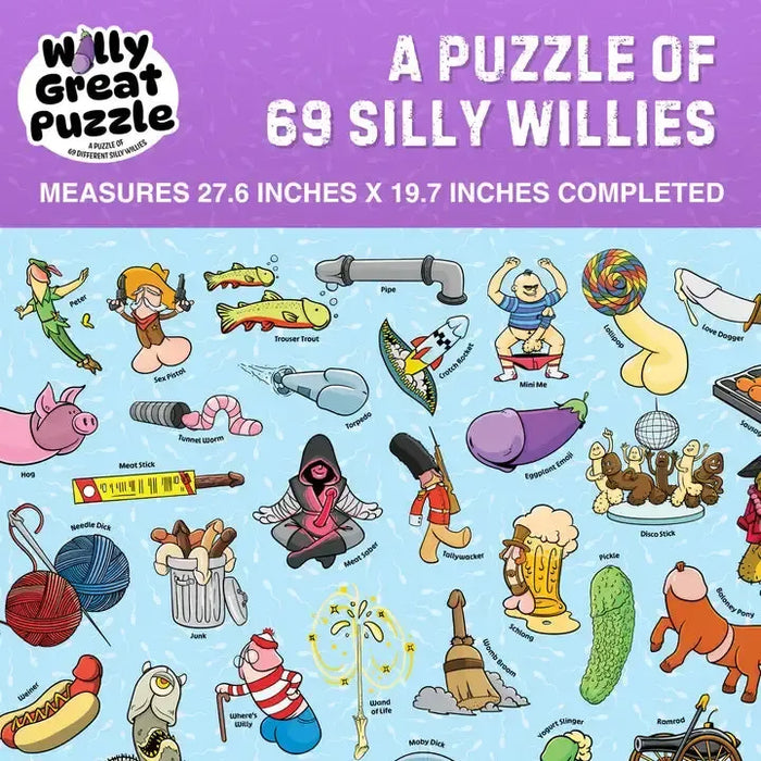 Willy Great Puzzle 1000 Piece Jigsaw Puzzle Sleazy Greetings - for just $25.99! 