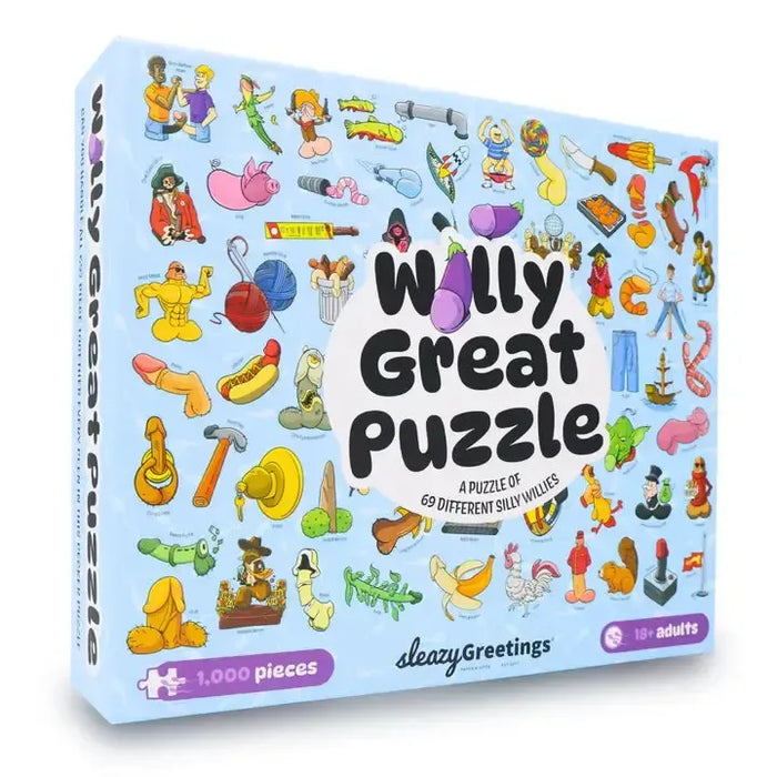 Willy Great Puzzle 1000 Piece Jigsaw Puzzle Sleazy Greetings - for just $25.99! 