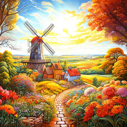 Windmill on the Farm 500 Piece Jigsaw Puzzle Springbok - for just $17.99! 