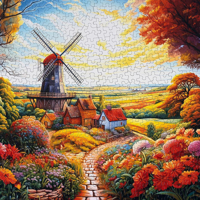 Windmill on the Farm 500 Piece Jigsaw Puzzle Springbok - for just $17.99! 
