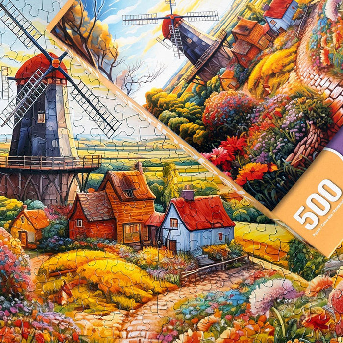 Windmill on the Farm 500 Piece Jigsaw Puzzle Springbok - for just $17.99! 