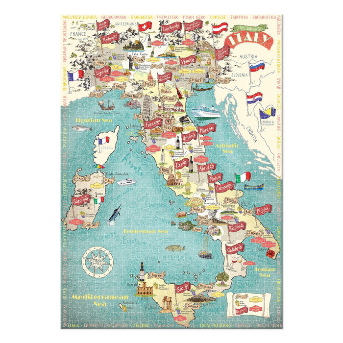 Wines Of Italy 1000 Piece Jigsaw Puzzle Ginger Fox - for just $19.99! 