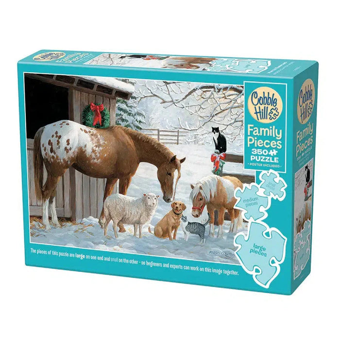Winter Barnyard 350 Piece Family Jigsaw Puzzle Cobble Hill - for just $17.99! 