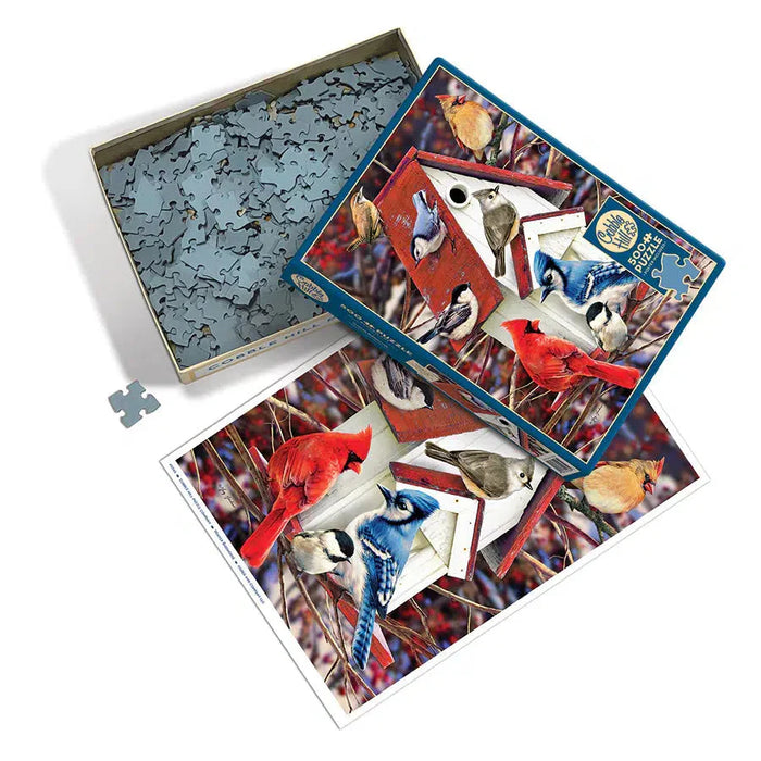 Winter Birdhouse 500 Piece Jigsaw Puzzle Cobble Hill - for just $17.99! 