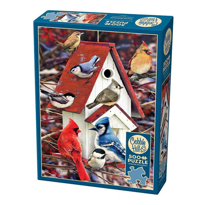 Winter Birdhouse 500 Piece Jigsaw Puzzle Cobble Hill - for just $17.99! 