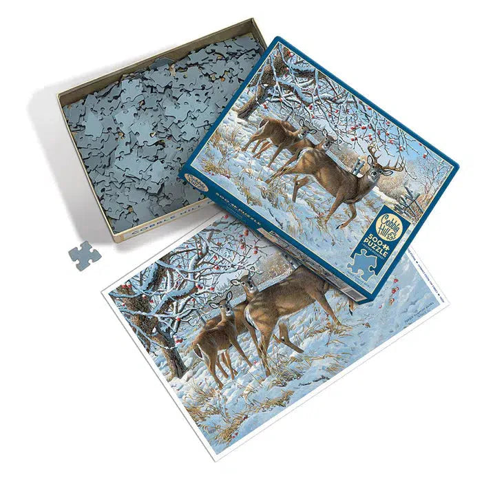 Winter Deer 500 Piece Jigsaw Puzzle Cobble Hill - for just $17.99! 