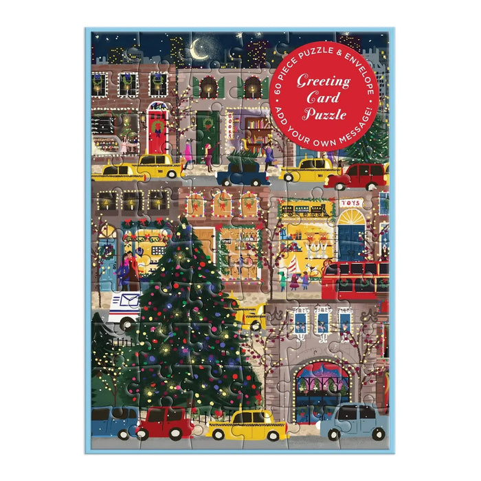 Winter Lights Christmas Greeting Card 60 Piece Jigsaw Puzzle Galison - for just $7.99! 