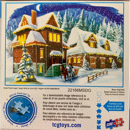 Winter Sleigh Ride Winter Wonderland 1000 Piece Jigsaw Puzzle Sure Lox - for just $14.99! 