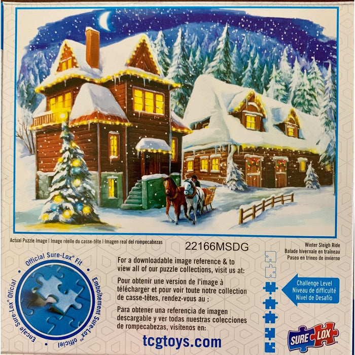 Winter Sleigh Ride Winter Wonderland 1000 Piece Jigsaw Puzzle Sure Lox - for just $14.99! 