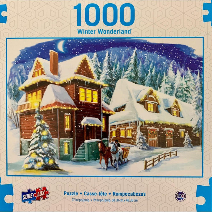 Winter Sleigh Ride Winter Wonderland 1000 Piece Jigsaw Puzzle Sure Lox - for just $14.99! 