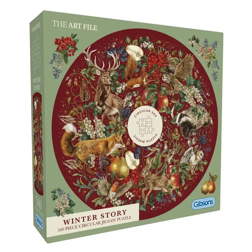 Winter Story 500 Piece Round Jigsaw Puzzle Gibsons - for just $19.99! 