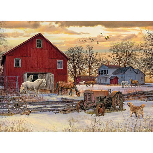 Winter on the Farm 1000 Piece Jigsaw Puzzle Cobble Hill - for just $19.99! 