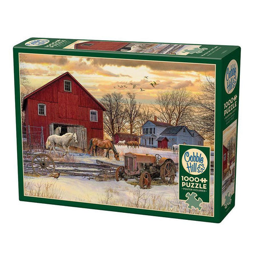 Winter on the Farm 1000 Piece Jigsaw Puzzle Cobble Hill - for just $19.99! 
