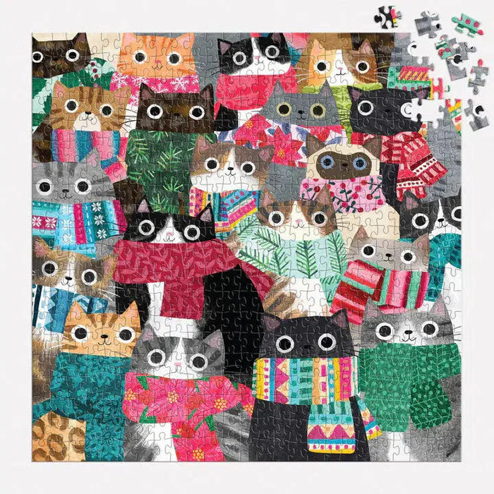Wintry Cats 500 Piece Jigsaw Puzzle Galison - for just $17.99! 