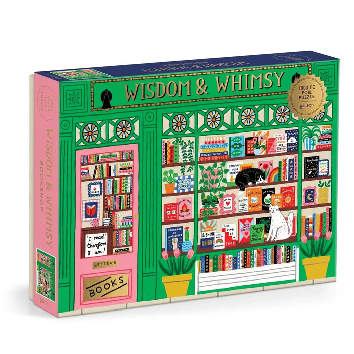 Wisdom & Whimsy Bookshop 1000 Piece Jigsaw Puzzle Galison - for just $21.99! 