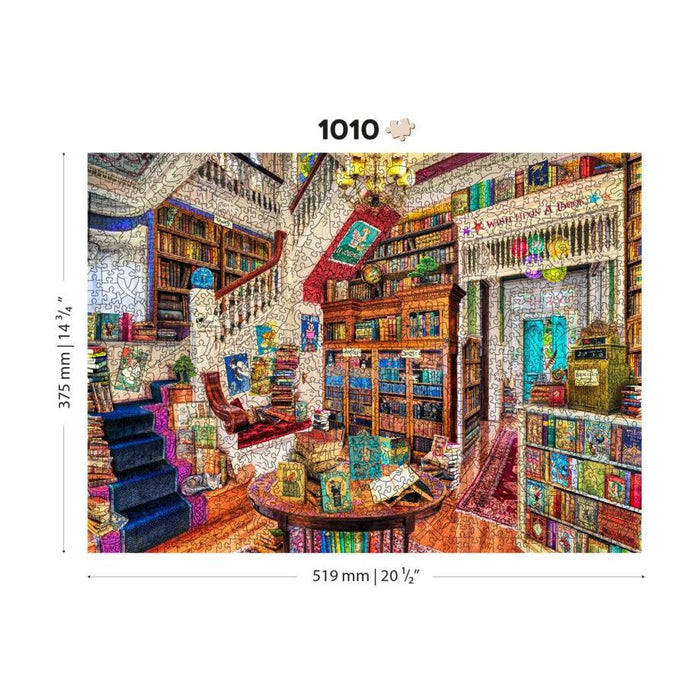Wish Upon a Bookshop 1010 Piece Wood Jigsaw Puzzle Wooden City - for just $49.99! 