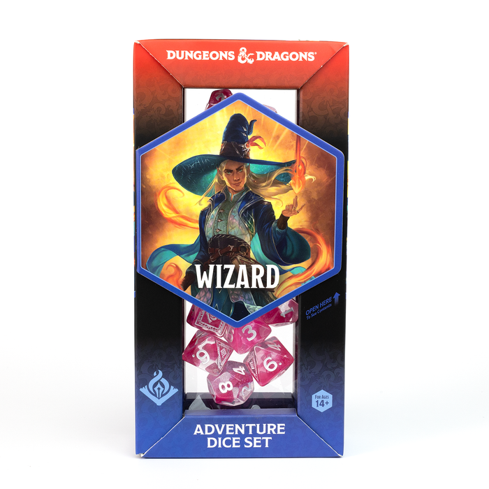 D&D Adventure Dice Set - Wizard Edition | Fuchsia 16pc Collection - for just $24.99! 